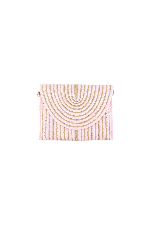 Nova clutch met strap - roze